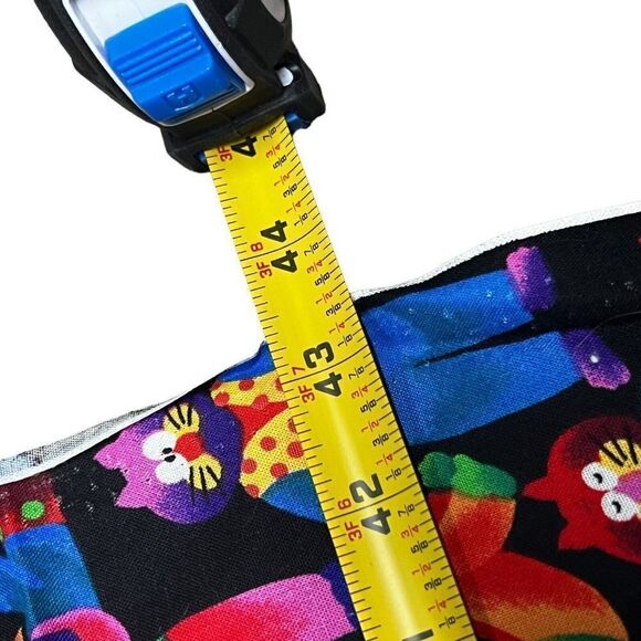 BIKINI CATS Cocktails Neon on Black Colorful Hi-Fashion Sewing Fabric 43x18" - Picture 3 of 4